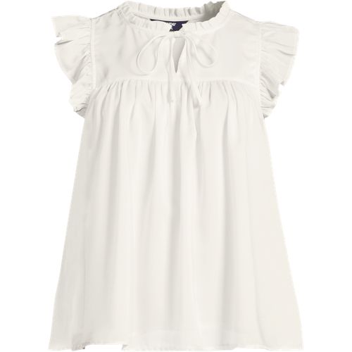 Women's Split Neck Satin Ruffle Blouse - image 4