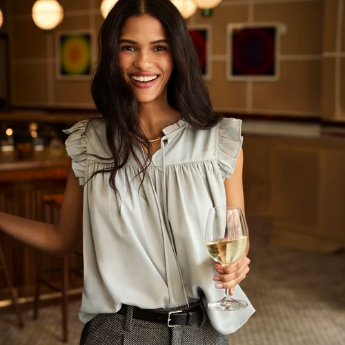 Women's Drape Neck Blouse | Lands' End