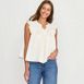 Women's Split Neck Satin Ruffle Blouse, Front