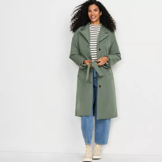 Women's Insulated Commuter Trench Coat - primary