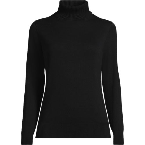 Women's Fine Gauge Cotton Turtleneck Sweater | Lands' End