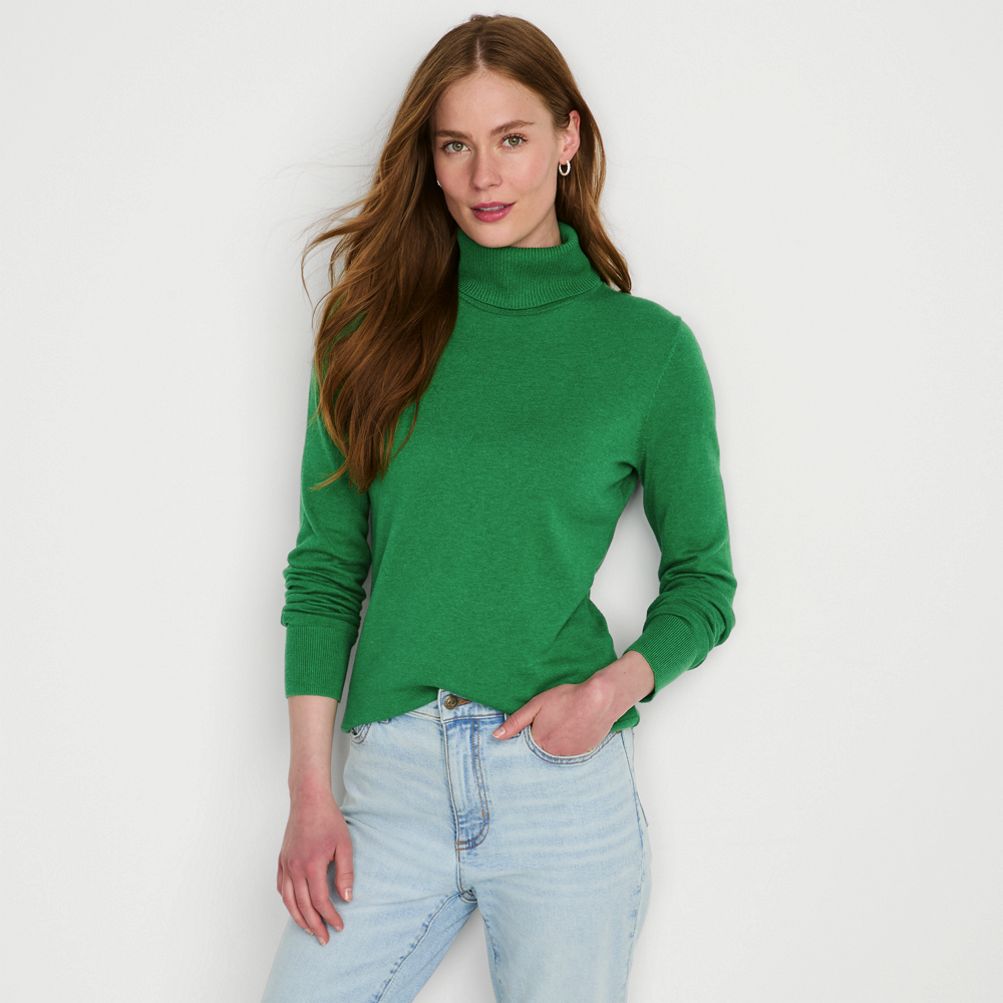 Aqua Cashmere High Low Sweater Forest Green LS Rib-Knit popular Crewneck Sz Med