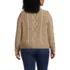 Women's Plus Size Drifter Cable Turtleneck Sweater, Back