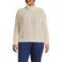 Women's Plus Size Drifter Cable Turtleneck Sweater, Front