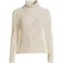 Women's Plus Size Drifter Cable Turtleneck Sweater, Front