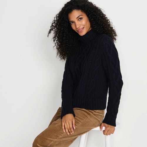 Women's Drifter Cable Turtleneck Sweater