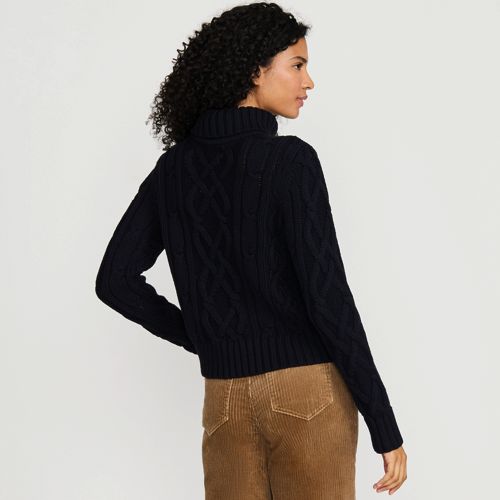 Women's Drifter Cable Turtleneck Sweater - image 2