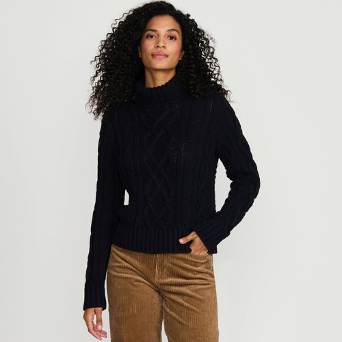 Women's Drifter Cable Turtleneck Sweater - image 3