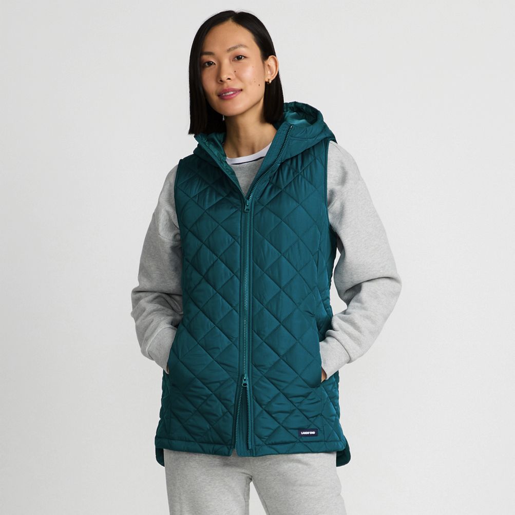 Women's FeatherFree Insulated Hooded Vest Lands' End