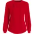 Women's Long Sleeve Lightweight Jersey Pintuck Embroidery Top, Front