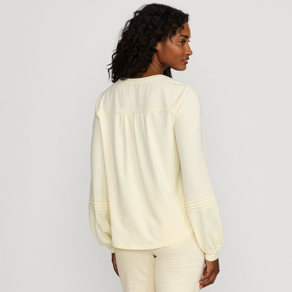 売れ筋商品|||ランズエンド カットソー トップス レディース Women's Long Sleeve Lightweight Jersey Surplice Blouse Ivory Women's Lightweight Jersey Skimming Long Sleeve Scoop Neck T