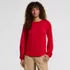 Women's Long Sleeve Lightweight Jersey Pintuck Embroidery Top, Front