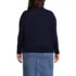 Women's Plus Size Fine Gauge Cotton Turtleneck Sweater, Back