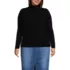 Women's Plus Size Fine Gauge Cotton Turtleneck Sweater, Front
