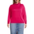Women's Plus Size Fine Gauge Cotton Turtleneck Sweater, Front