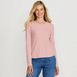 Women's Lightweight Waffle Long Sleeve Crew Neck T-Shirt, Front