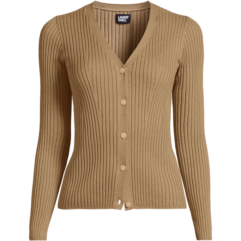 Women's Fine Gauge Cotton Cardigan Sweater | Lands' End