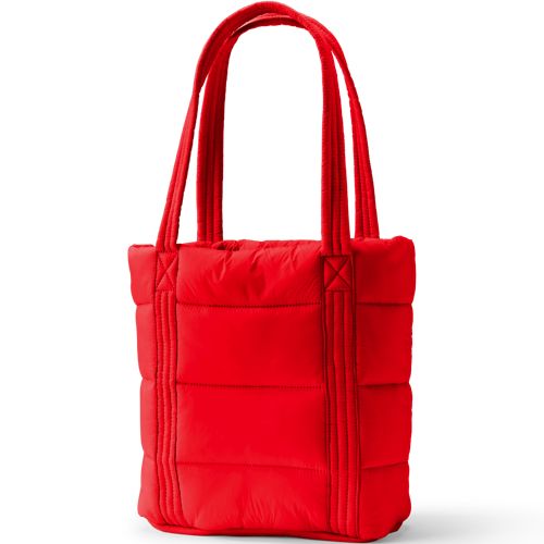  Lands' End Ultraleichte Verstaubare Stepptasche Wanderweight, Damen, Größe:null Regular, Rot, Nylon, By Lands' End 