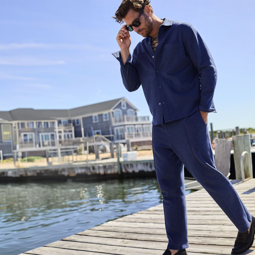 Men's Knit Pintuck Pants | Lands' End