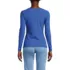 Women's Lightweight Waffle Long Sleeve Notch Neck T-Shirt, Back