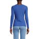 Women's Lightweight Waffle Long Sleeve Notch Neck T-Shirt, Back