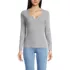 Women's Lightweight Waffle Long Sleeve Notch Neck T-Shirt, Front
