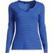 Women's Lightweight Waffle Long Sleeve Notch Neck T-Shirt, Front