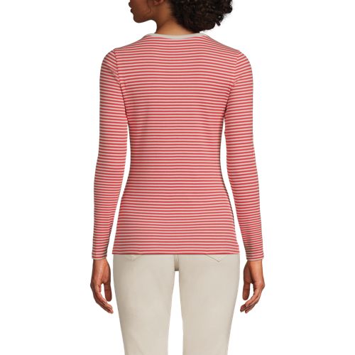 Women's Long Sleeve Micro Rib T-Shirt, Back