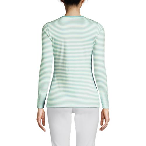 Women's Long Sleeve Micro Rib T-Shirt, Back