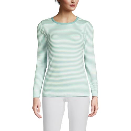 Women's Long Sleeve Micro Rib T-Shirt, Front