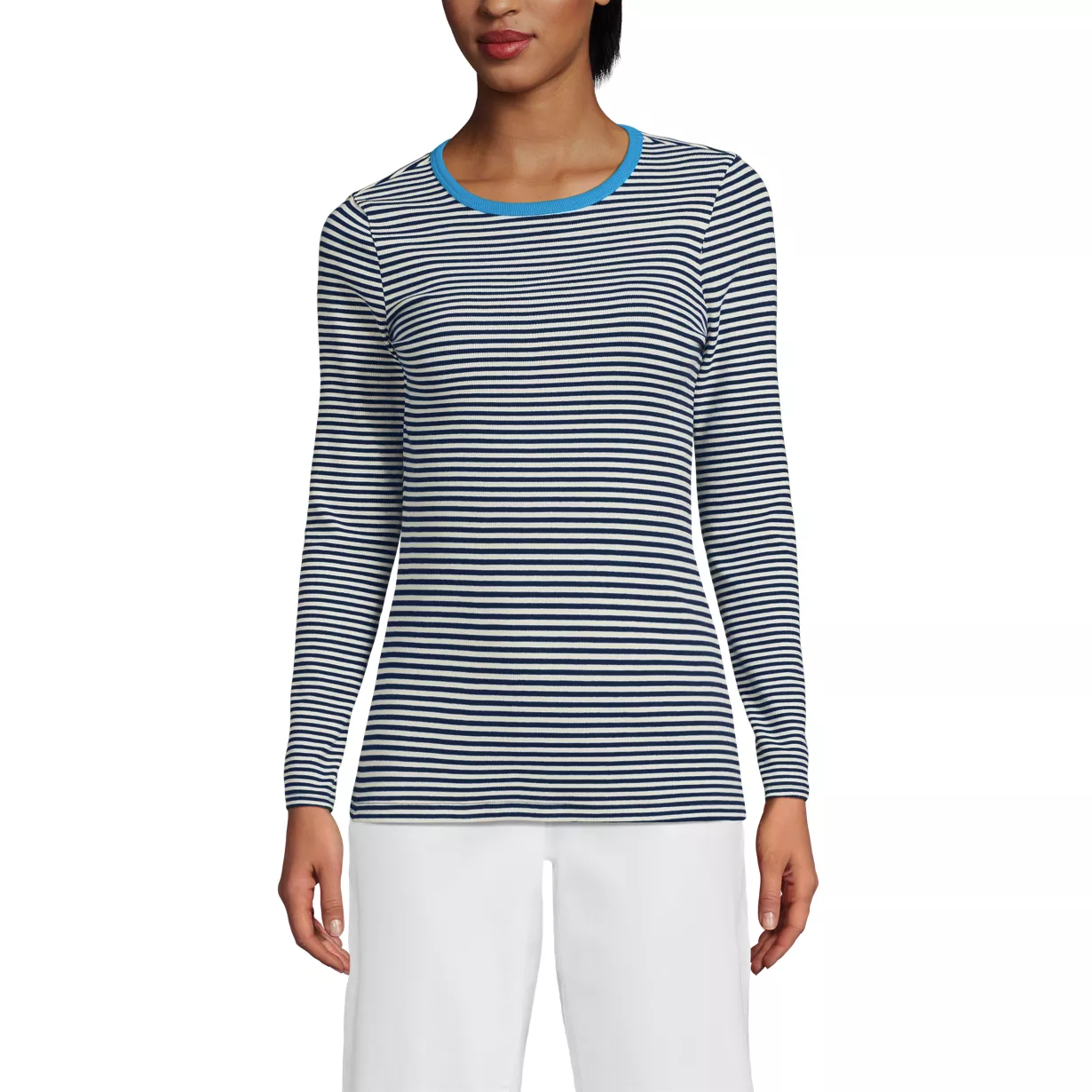 Women's Long Sleeve Micro Rib Crew