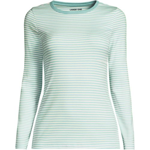 Women's Long Sleeve Micro Rib T-Shirt, Front