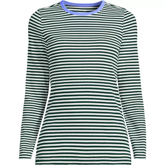 Women's Plus Size Long Sleeve Micro Rib T-Shirt - primary