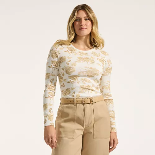 Women's Long Sleeve Micro Rib T-Shirt, alternative image