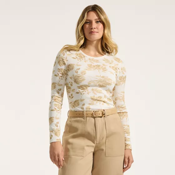 Women's Long Sleeve Micro Rib T-Shirt - primary