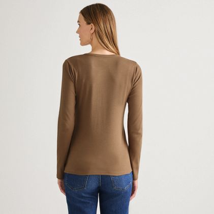 Women's Long Sleeve Micro Rib T-Shirt - image 1