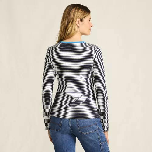 Women's Long Sleeve Micro Rib T-Shirt, Back