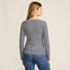 Women's Petite Long Sleeve Micro Rib T-Shirt, Back