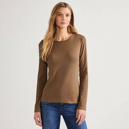 Women's Long Sleeve Micro Rib T-Shirt - image 2