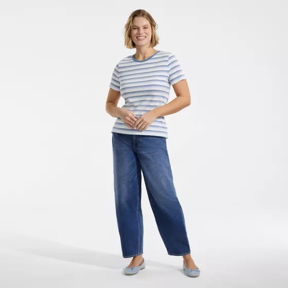 Women's Plus Size Micro Rib T-Shirt - primary