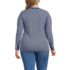 Women's Plus Size Long Sleeve Micro Rib T-Shirt, Back