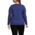Women's Plus Size Long Sleeve Micro Rib T-Shirt, Back