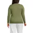 Women's Plus Size Long Sleeve Micro Rib T-Shirt, Back