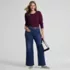 Women's Plus Size Long Sleeve Micro Rib T-Shirt, alternative image