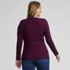 Women's Plus Size Long Sleeve Micro Rib T-Shirt, Back
