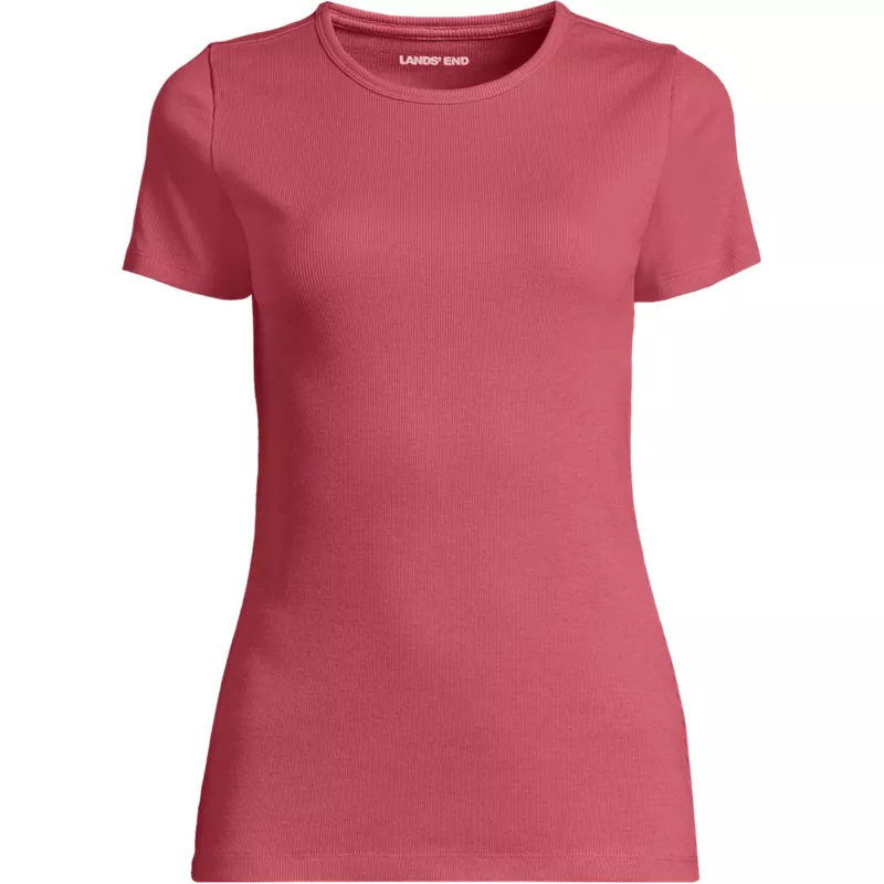 Women's Petite Micro Rib T-Shirt, Front