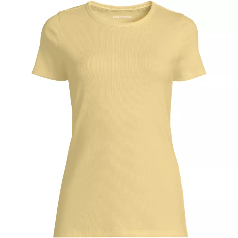 Women's Petite Micro Rib T-Shirt, Front