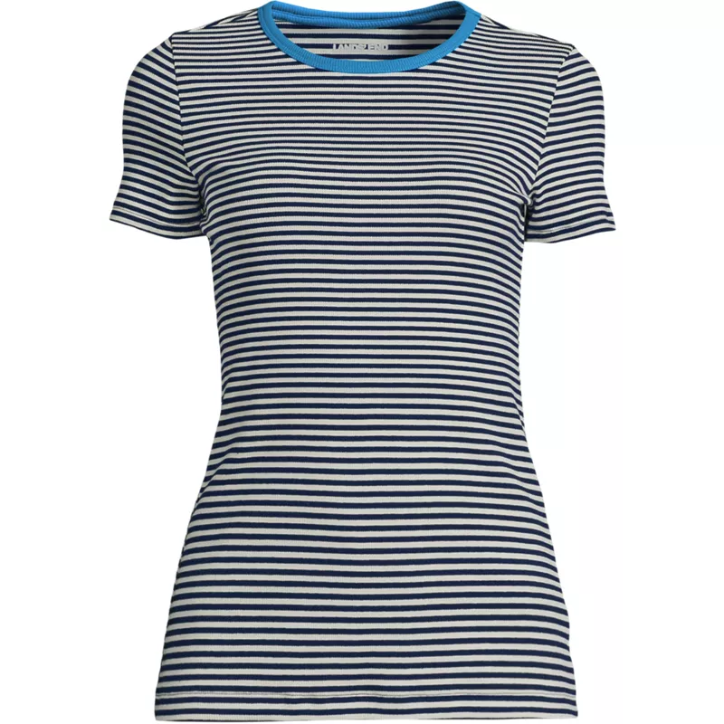 Women's Petite Micro Rib T-Shirt, Front