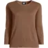 Women's 3/4 Sleeve Fine Gauge Cotton Sweater, Front