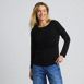 Women's 3/4 Sleeve Fine Gauge Cotton Sweater, Front